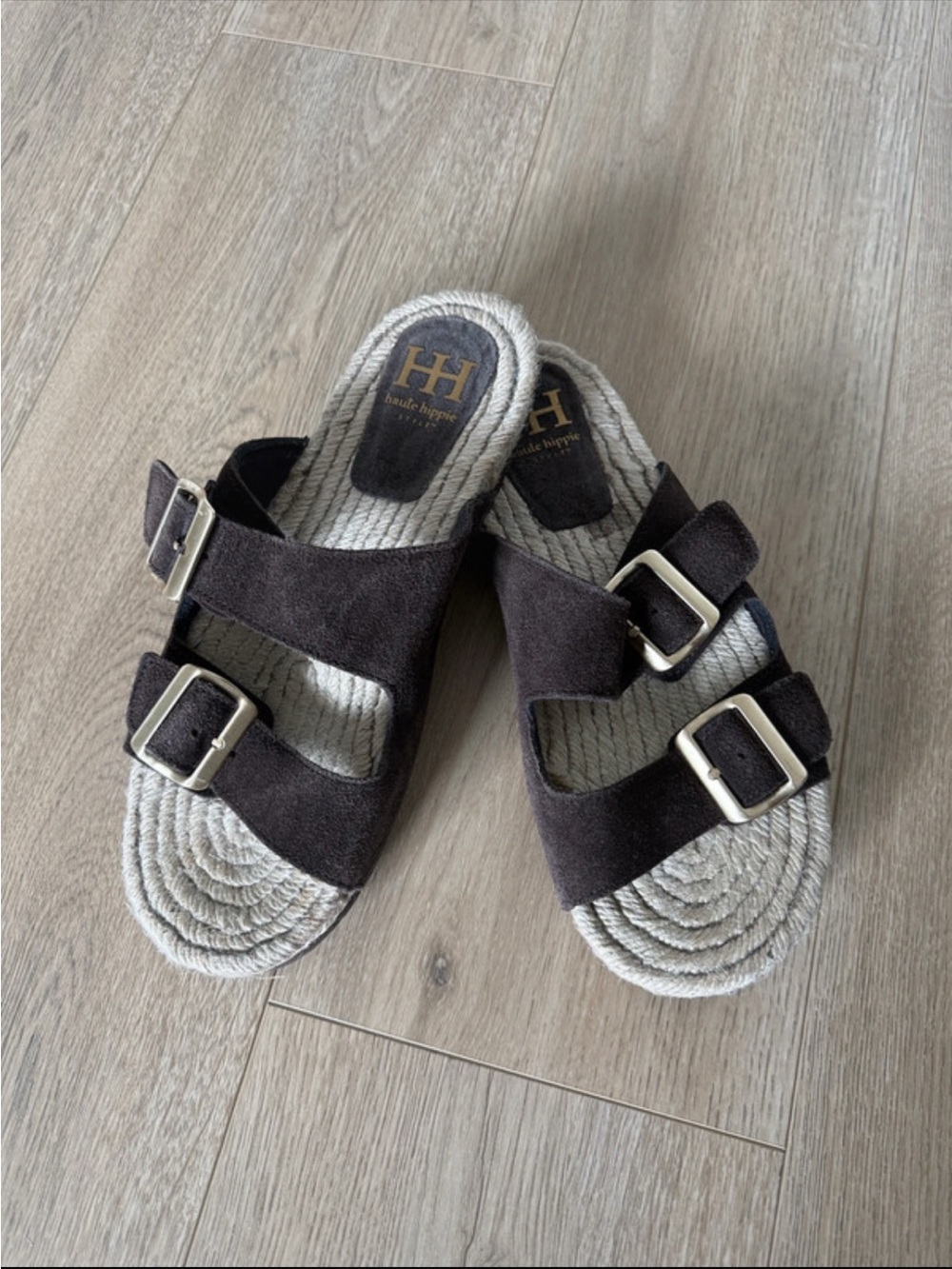 Sandals Suede Double Buckle Slide Sandal Womens Shoes